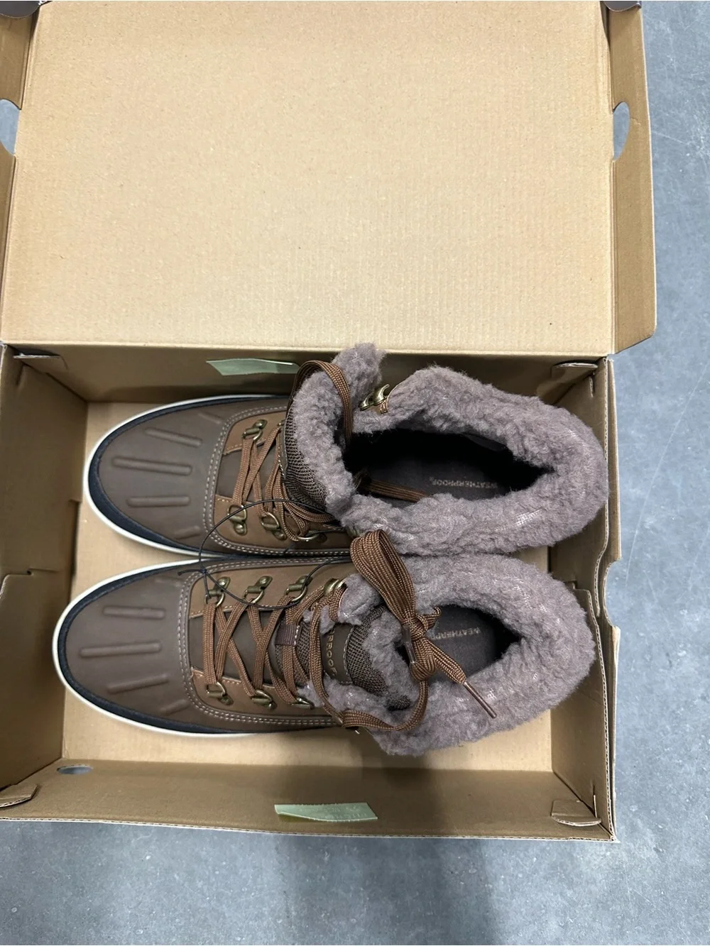 Weatherproof Brown and Black Men's Insulated Lace-Up Boots